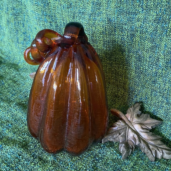 Crackle glass pumpkin - Picture 4 of 6